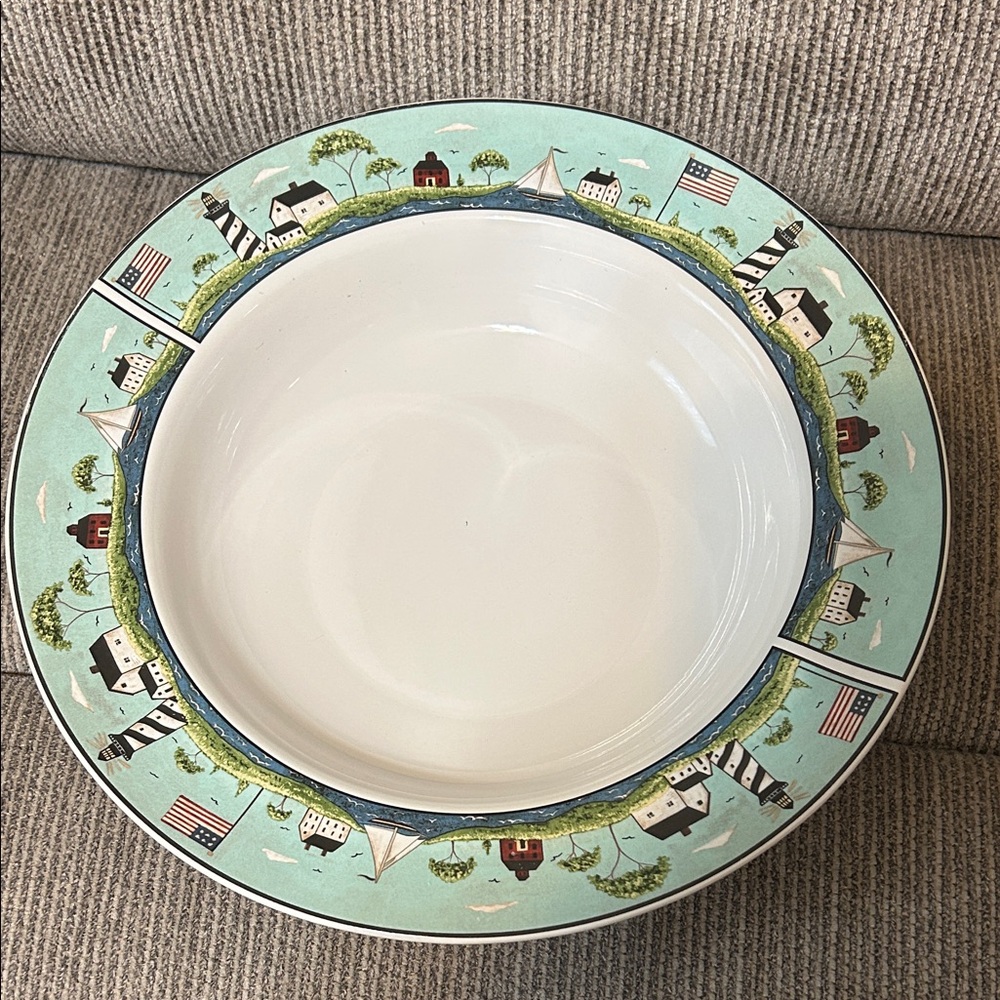 Coastal Scene Ceramic Bowl